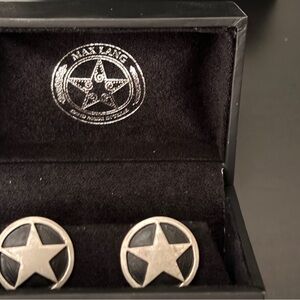 Max Lang Antique Silver Star Cufflinks